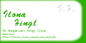 ilona hingl business card